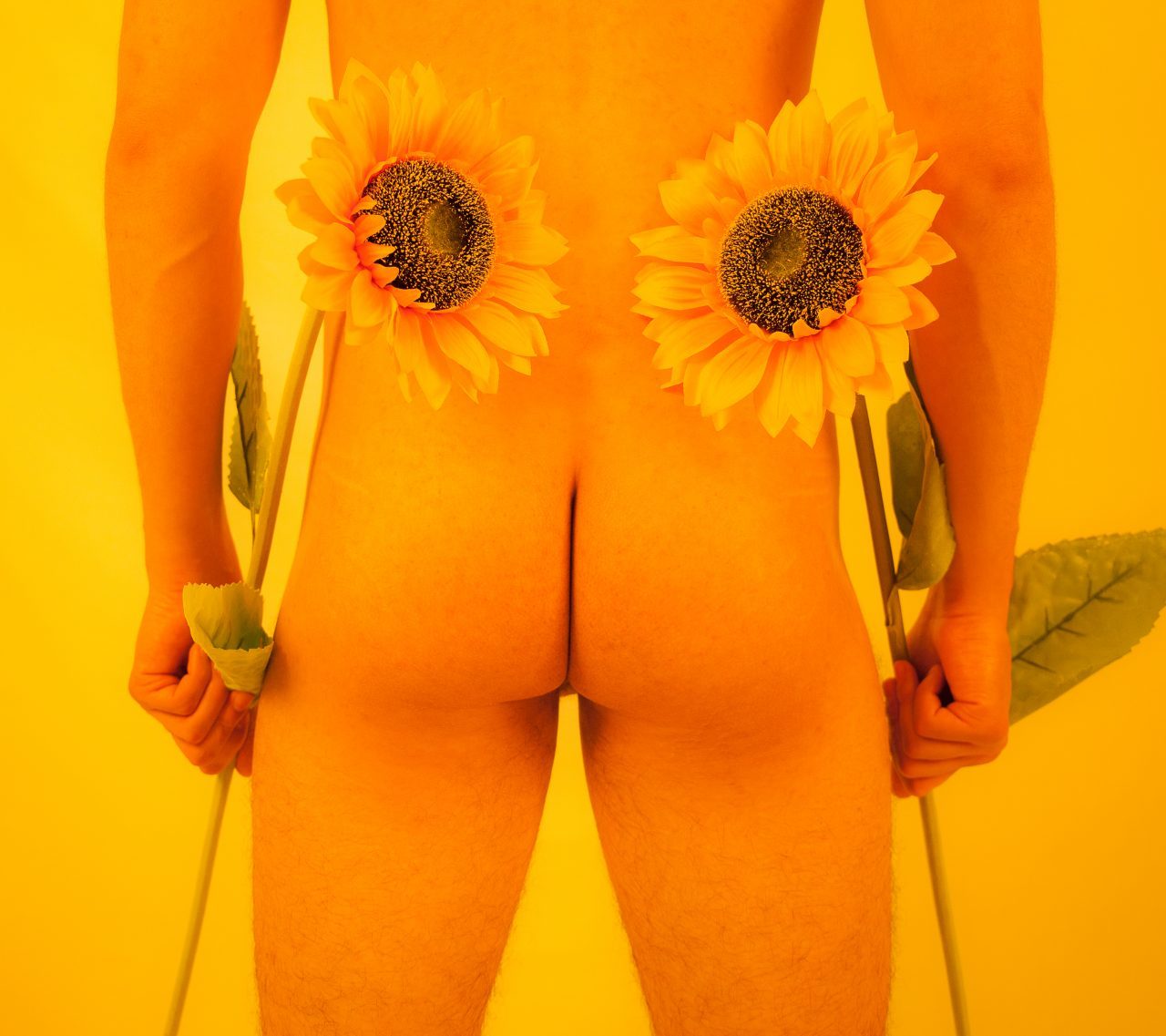 Mixed media: Photograph of a Latino nude model and digital painting. Credit: Photo by Javier Soriano/LoveIsAmor.com