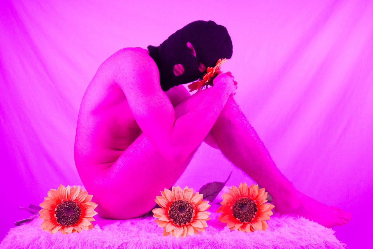 Mixed media: Photograph of a Latino nude model and digital painting. Credit: Photo by Javier Soriano/LoveIsAmor.com