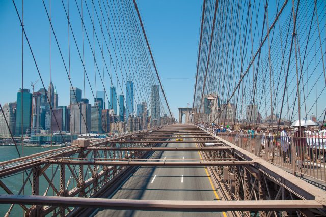 6/30/2018. New York City - March: “Families Belong Together.” People crossing the Brooklyn Bridge in support of refugee families. People’s protectors are marching from Foley Square in Manhattan to Cadman Plaza in Brooklyn. Credit: Photo by Javier Soriano/LoveIsAmor.com