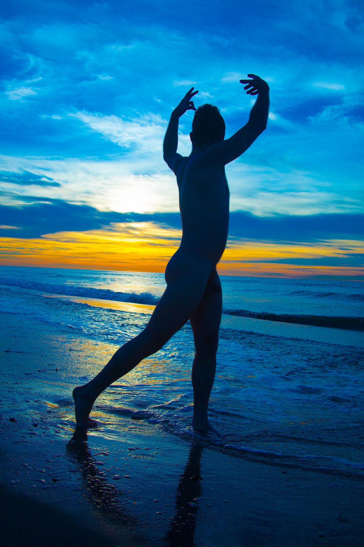 Mixed media: Photograph of a Latino nude model and digital painting. Credit: Photo by Javier Soriano/LoveIsAmor.com