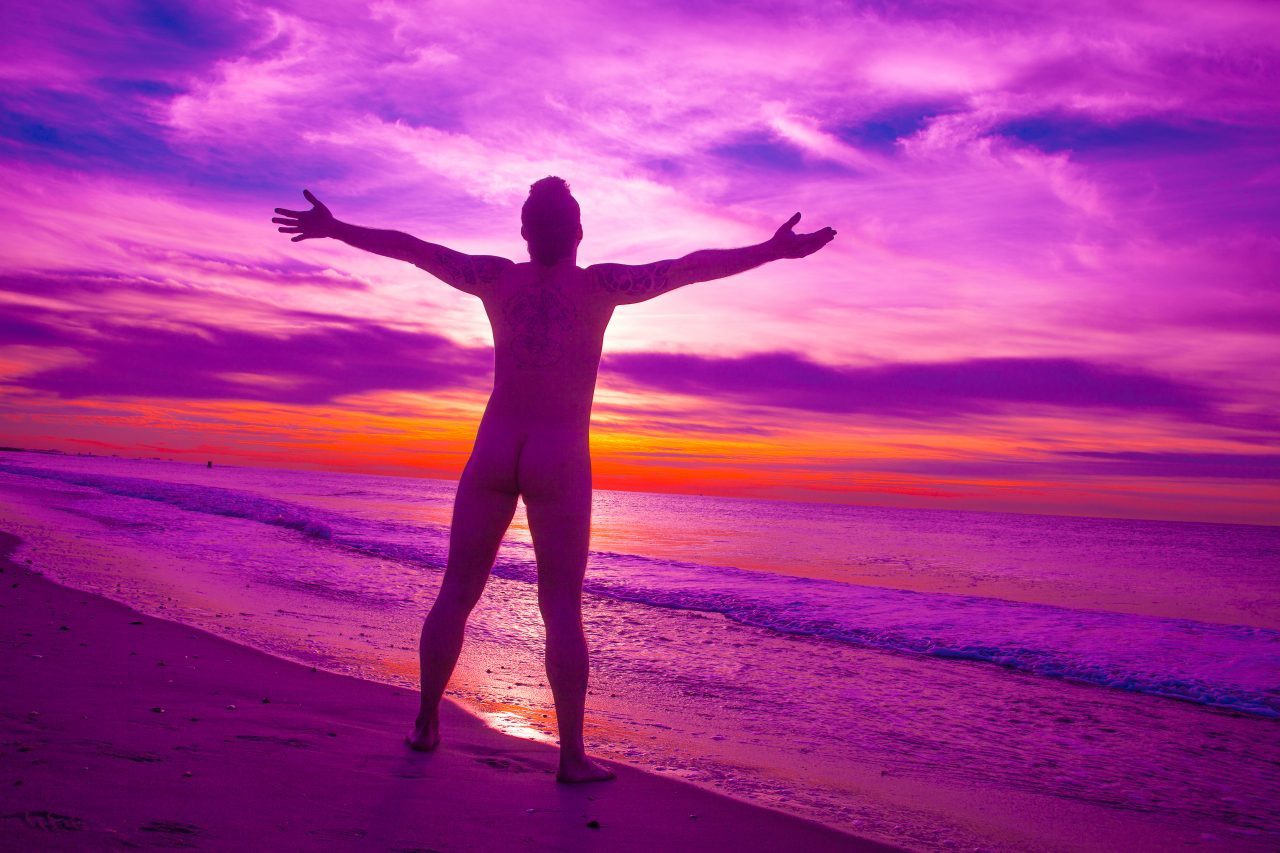 Mixed media: Photograph of a Latino nude model and digital painting. Credit: Photo by Javier Soriano/LoveIsAmor.com