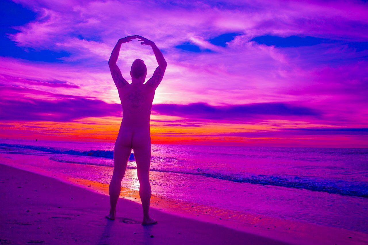 Mixed media: Photograph of a Latino nude model and digital painting. Credit: Photo by Javier Soriano/LoveIsAmor.com