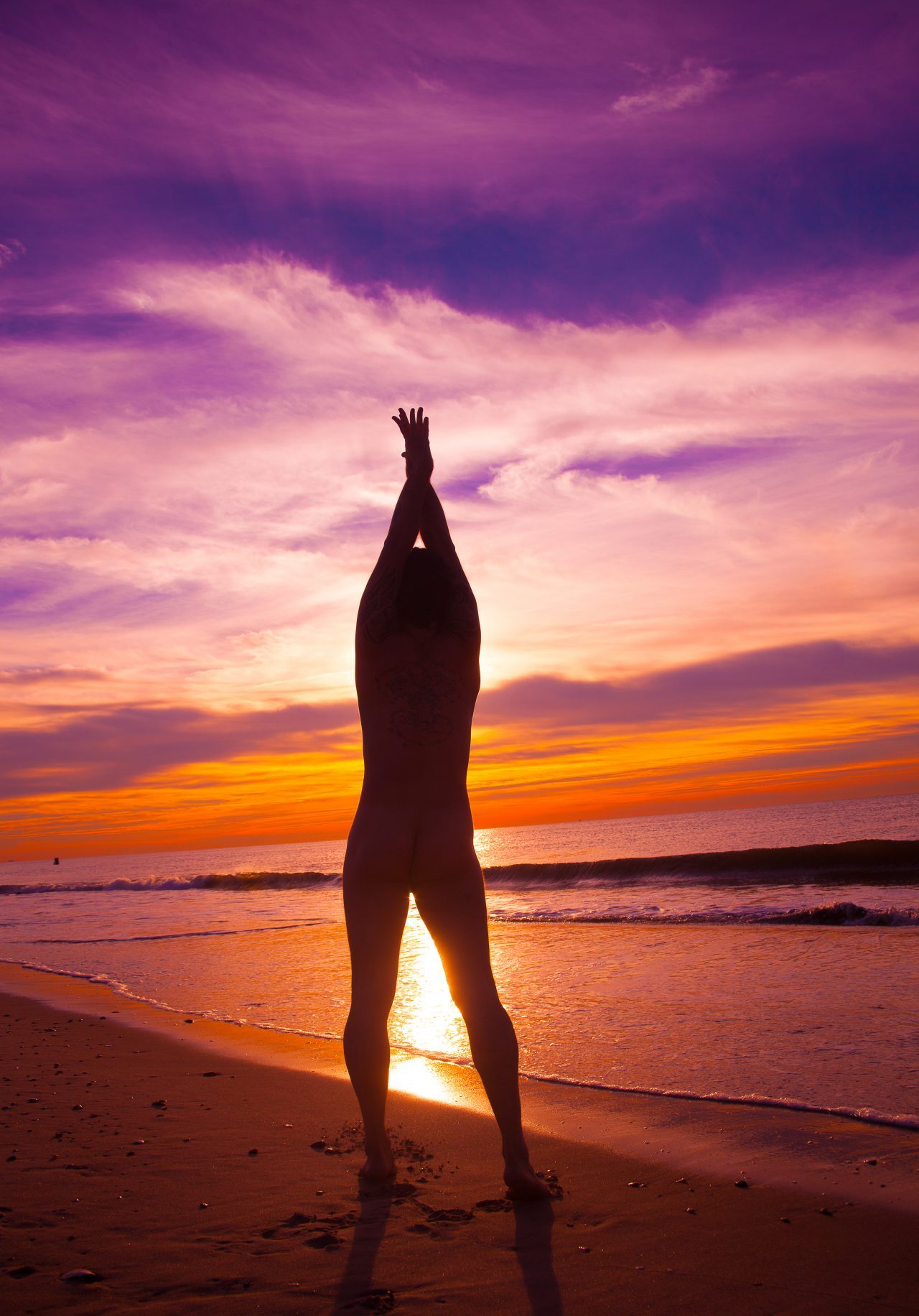 Mixed media: Photograph of a Latino nude model and digital painting. Credit: Photo by Javier Soriano/LoveIsAmor.com