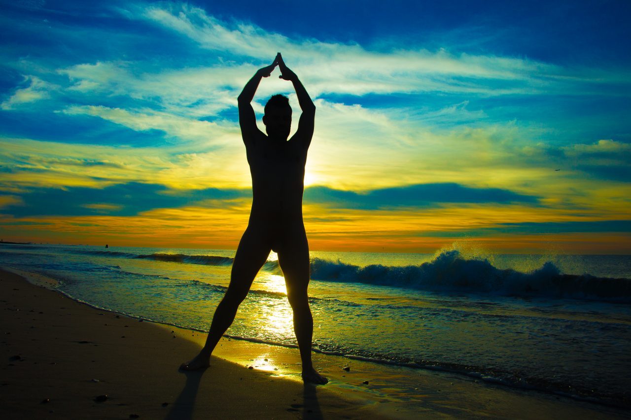 Mixed media: Photograph of a Latino nude model and digital painting. Credit: Photo by Javier Soriano/LoveIsAmor.com