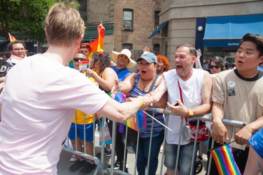 Sunday, June 24, 2018. New York City – New Yorkers celebrated the biggest LGBTQ Pride March in the United States of America. This year, the NYC Pride March celebrated 49 years. Cynthia Nixon was one of the thousands of people that marched this year. Cynthia is Lesbian and has a Transgender son. Cynthia Nixon is a lifelong New Yorker, actor, and progressive advocate running for governor of New York State to fight for a better, more fair New York. The primary elections in New York are on Thursday, September 13, 2018. Photo by Javier Soriano/LoveIsAmor.com