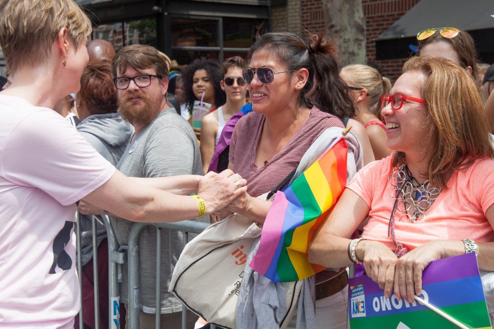 Sunday, June 24, 2018. New York City – New Yorkers celebrated the biggest LGBTQ Pride March in the United States of America. This year, the NYC Pride March celebrated 49 years. Cynthia Nixon was one of the thousands of people that marched this year. Cynthia is Lesbian and has a Transgender son. Cynthia Nixon is a lifelong New Yorker, actor, and progressive advocate running for governor of New York State to fight for a better, more fair New York. The primary elections in New York are on Thursday, September 13, 2018. Photo by Javier Soriano/LoveIsAmor.com