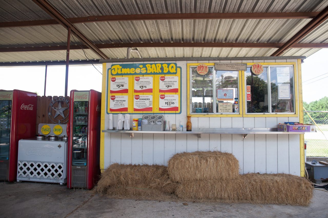Thursday, August 2, 2018 - My friends and I had a 5 hours layover in Houston. It was our first time in Texas. My friends wanted to have some BBQ. The taxi driver took us to Jimme's BAR BQ. It's about a 10 minutes drive from the airport. The outside seating area is nice. The owners were friendly. Jimee's BAR BQ 17919 Aldine Westfield Rd, Houston, TX 77073. Credit: LoveIsAmor.com