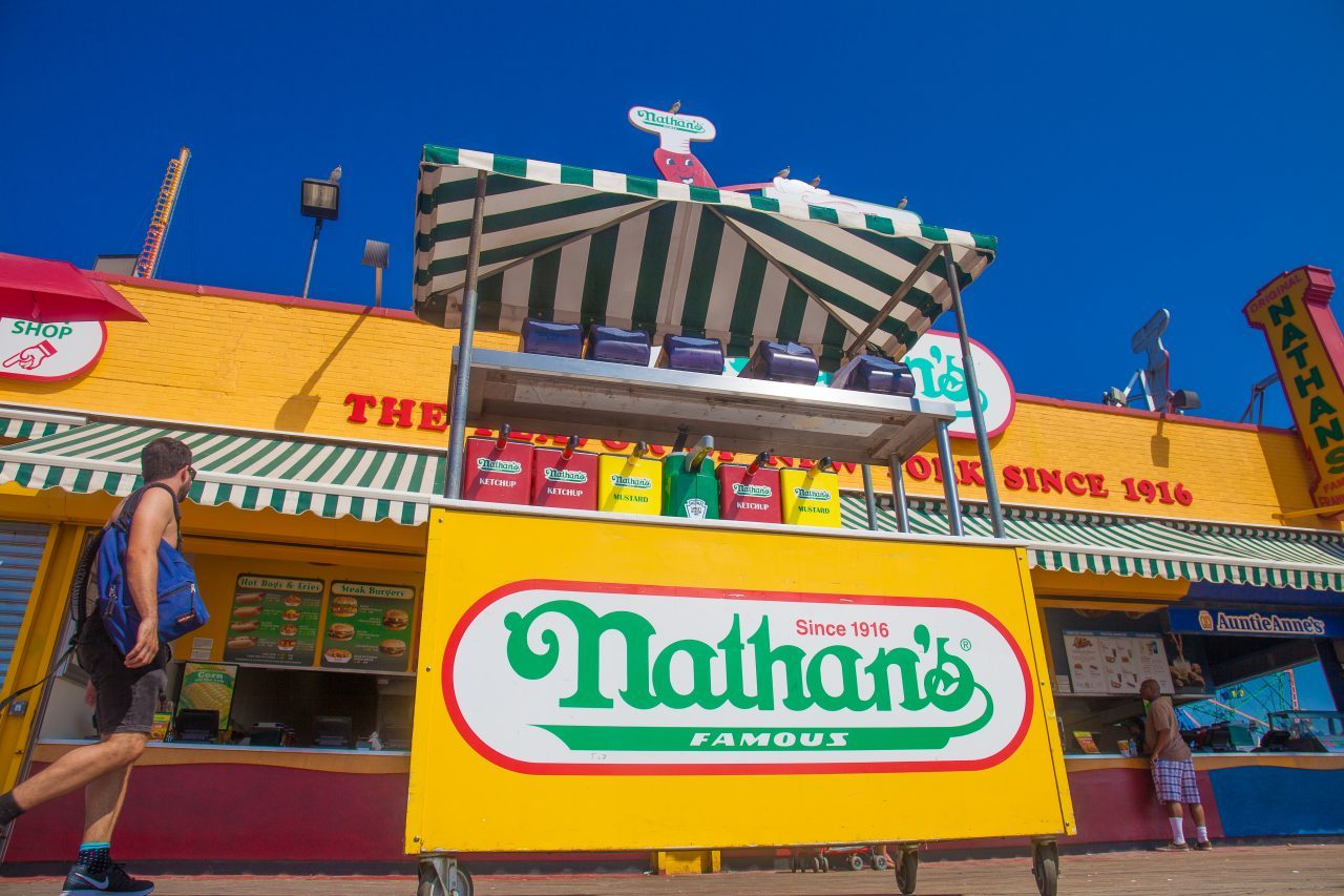 9/5/2018 Boardwalk and Nathan's (the flavor of New York since 1916). Coney Island. Brooklyn, New York City. Credit: Photo by LoveIsAmor.com