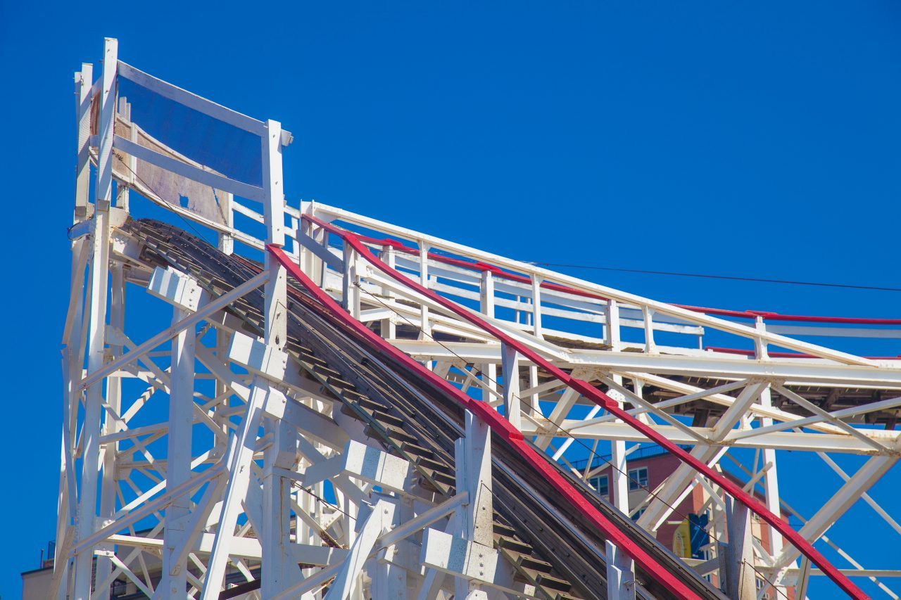 9/5/2018 The Cyclone roller coaster. Coney Island. Brooklyn, New York City. Credit: Photo by LoveIsAmor.com