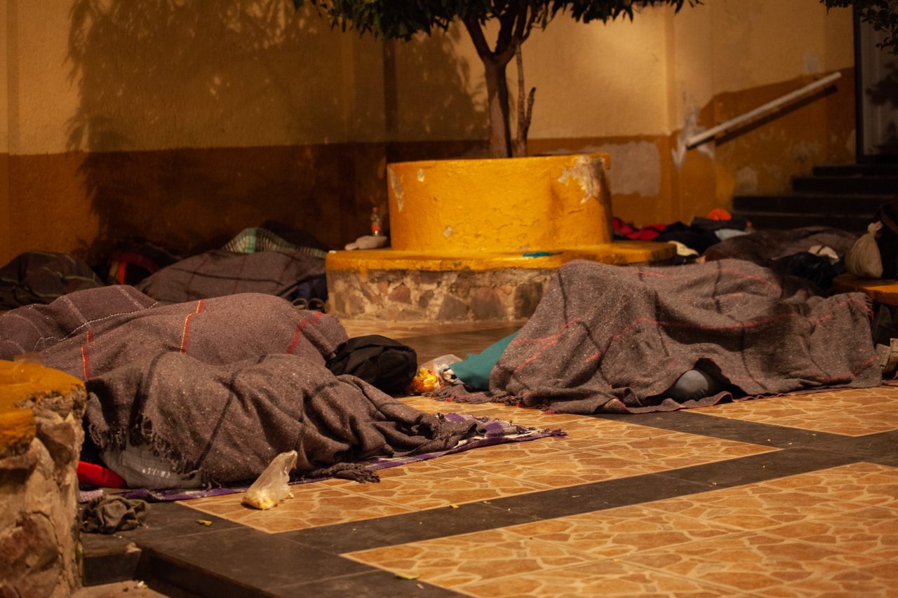 Tlaquepaque, Guadalajara. Jalisco, Mexico. Monday, November 19th, 2018. Refugees from El Salvador sleep at "El Refugio. Casa del Migrante." They are part of the third caravan. They want to travel to Tijuana and apply for asylum in the United States of America. Credit: Photo by LoveIsAmor.com