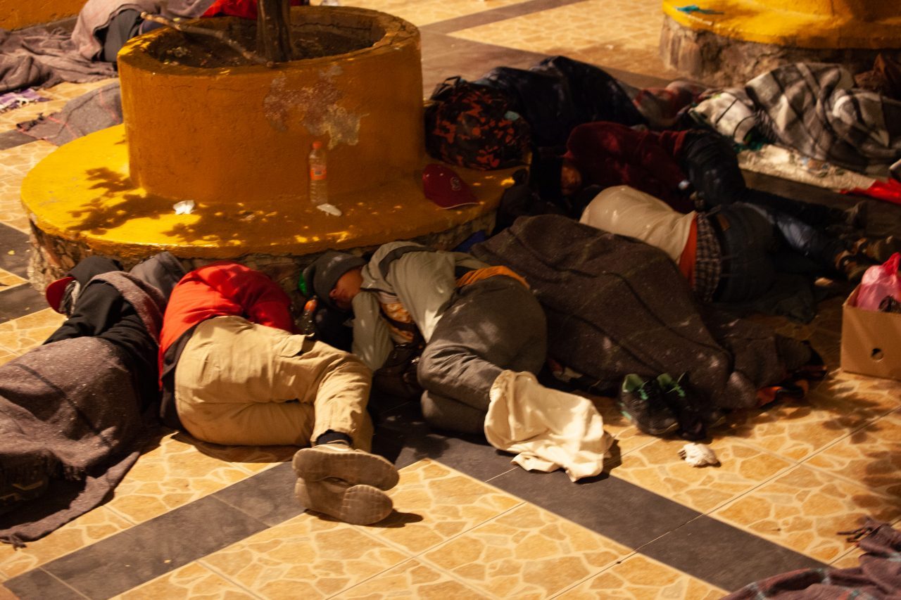 Tlaquepaque, Guadalajara. Jalisco, Mexico. Monday, November 19th, 2018. Refugees from El Salvador sleep at "El Refugio. Casa del Migrante." They are part of the third caravan. They want to travel to Tijuana and apply for asylum in the United States of America. Credit: Photo by LoveIsAmor.com