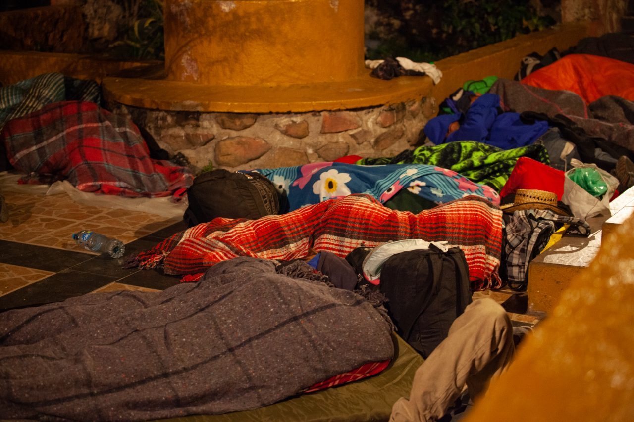 Tlaquepaque, Guadalajara. Jalisco, Mexico. Monday, November 19th, 2018. Refugees from El Salvador sleep at "El Refugio. Casa del Migrante." They are part of the third caravan. They want to travel to Tijuana and apply for asylum in the United States of America. Credit: Photo by LoveIsAmor.com