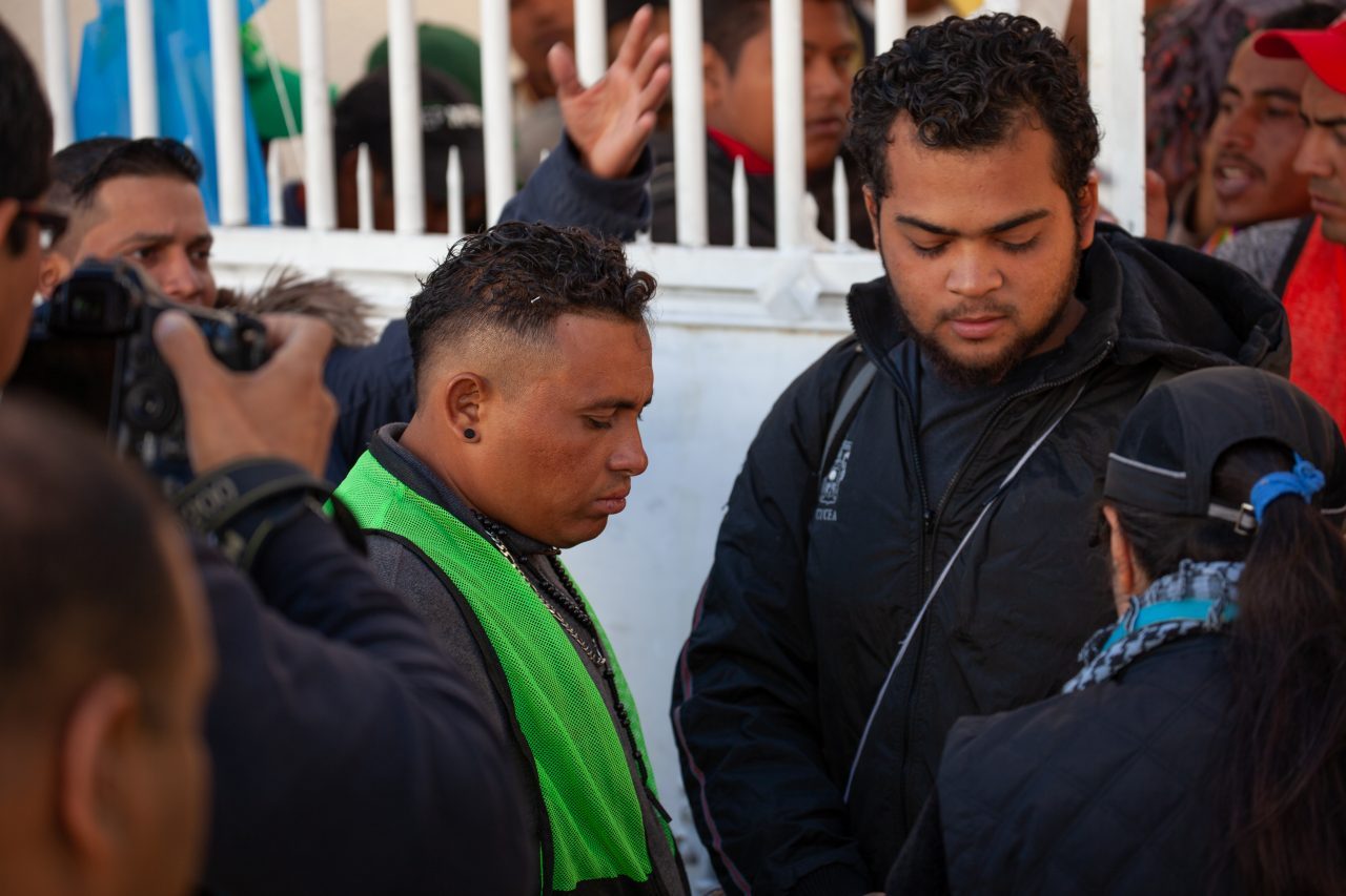 Tlaquepaque, Guadalajara. Jalisco, Mexico. Monday, November 19th, 2018. A refugee waiting his turn to board a bus to Sinaloa. Hundreds of refugees fleeing violence and extreme poverty in Central America have been staying at "El Refugio. Casa del Migrante" for one or two days. These refugees are part of the second caravan. They want to apply for asylum in the United States of America. Credit: Photo by LoveIsAmor.com