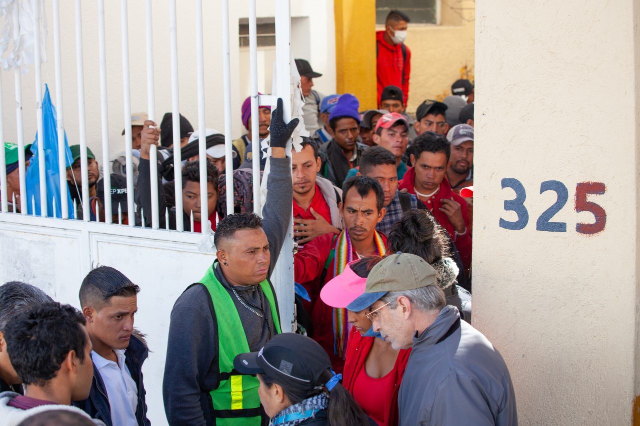 Tlaquepaque, Guadalajara. Jalisco, Mexico. Monday, November 19th, 2018. Refugees waiting their turn to board a bus to Sinaloa. Hundreds of refugees fleeing violence and extreme poverty in Central America have been staying at "El Refugio. Casa del Migrante" for one or two days. These refugees are part of the second caravan. They want to travel to Tijuana, Baja California and apply for asylum in the United States of America. Credit: Photo by LoveIsAmor.com