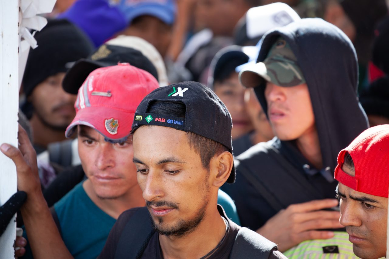 Tlaquepaque, Guadalajara. Jalisco, Mexico. Monday, November 19th, 2018. Refugees waiting their turn to board a bus that will transport them to Sinaloa. Hundreds of refugees fleeing violence and extreme poverty in Central America have been staying at "El Refugio. Casa del Migrante" for one or two days. These refugees are part of the second caravan. They want to travel to Tijuana, Baja California and apply for asylum in the United States of America. Credit: Photo by LoveIsAmor.com