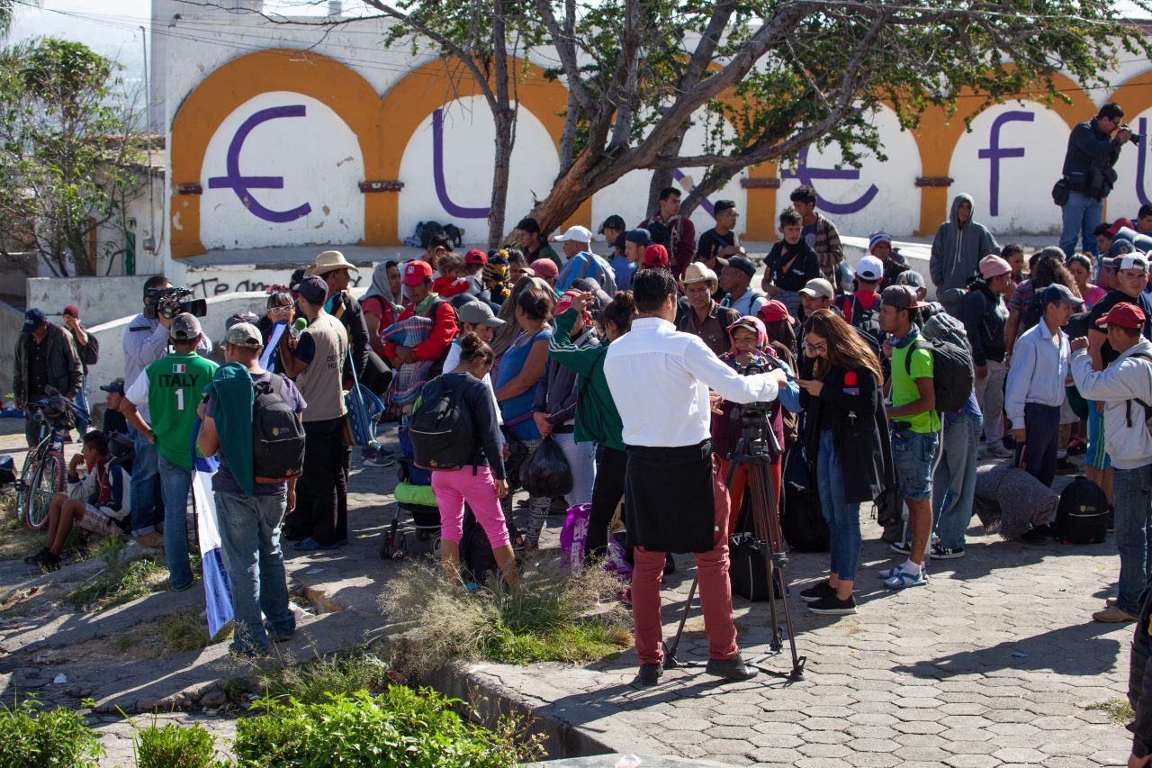 Tlaquepaque, Guadalajara. Jalisco, Mexico. Monday, November 19th, 2018. Hundreds of refugees fleeing violence and extreme poverty in Central America have been staying at "El Refugio. Casa del Migrante" for one or two days. These refugees are part of the third caravan. They want to travel to Tijuana, Baja California and apply for asylum in the United States of America. Credit: Photo by LoveIsAmor.com