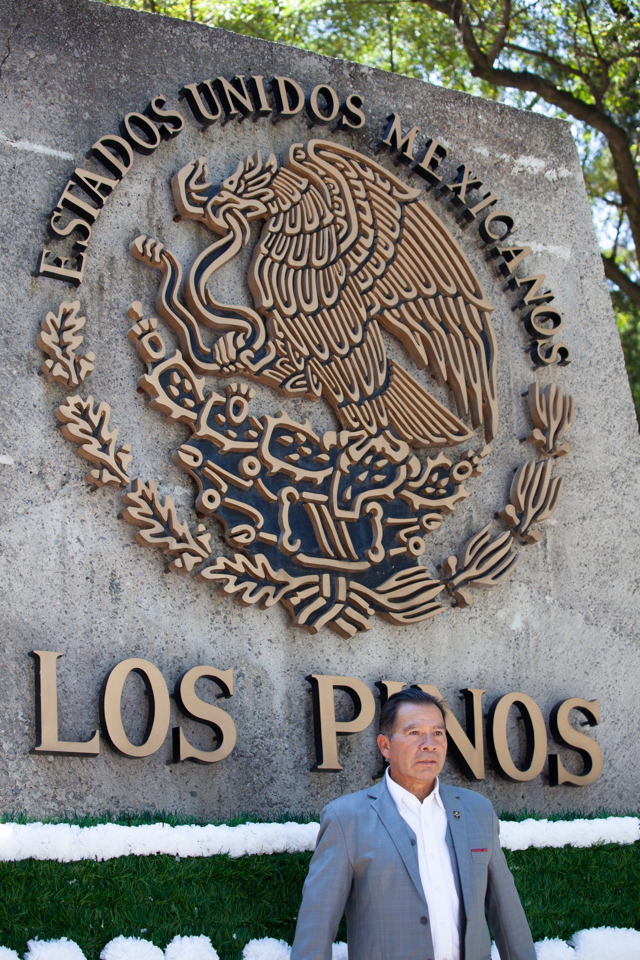 Mexico City, Mexico. Saturday, December 1, 2018. One of the first visitors at the new cultural facility. The "Official Residence of Los Pinos" was the residence of the Mexican presidents. As of Saturday, December 1, 2018, it will be known as the "Los Pinos Cultural Complex." The official website says: "Los Pinos will be a completely open space for all Mexicans." Today was the inauguration of Mexican President Andrés Manuel López Obrador. People came to Los Pinos to celebrate this historic day. Credit: Photo by LoveIsAmor.com
