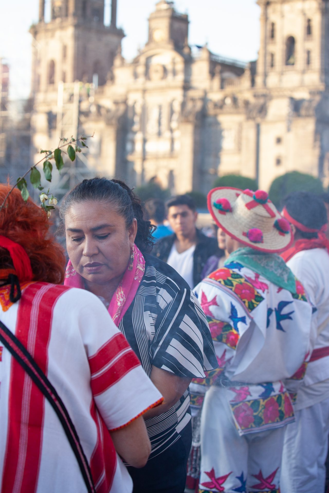 Mexico City, Mexico. Saturday, December 1, 2018. Mexicans celebrate on the Zocalo the inauguration of Mexican President Andrés Manuel López Obrador. People came to celebrate this historic day. López Obrador – known as AMLO - said, “We are going to govern for everyone, but we are going to give preference to the most impoverished and vulnerable. For the good of all, the poor come first.” Andrés Manuel received a spiritual cleansing by indigenous women and men as part of the celebrations. “What we want, what we desire is to purify public life in Mexico. I repeat my commitment: I will not lie, I will not steal or betray the people of Mexico,” the new President said during the religious ceremony. Credit: Photo by LoveIsAmor.com