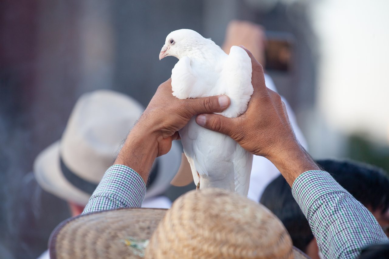 Mexico City, Mexico. Saturday, December 1, 2018. Mexicans celebrate on the Zocalo the inauguration of Mexican President Andrés Manuel López Obrador. People came to celebrate this historic day. López Obrador – known as AMLO - said, “We are going to govern for everyone, but we are going to give preference to the most impoverished and vulnerable. For the good of all, the poor come first.” Andrés Manuel received a spiritual cleansing by indigenous women and men as part of the celebrations. “What we want, what we desire is to purify public life in Mexico. I repeat my commitment: I will not lie, I will not steal or betray the people of Mexico,” the new President said during the religious ceremony. Credit: Photo by LoveIsAmor.com