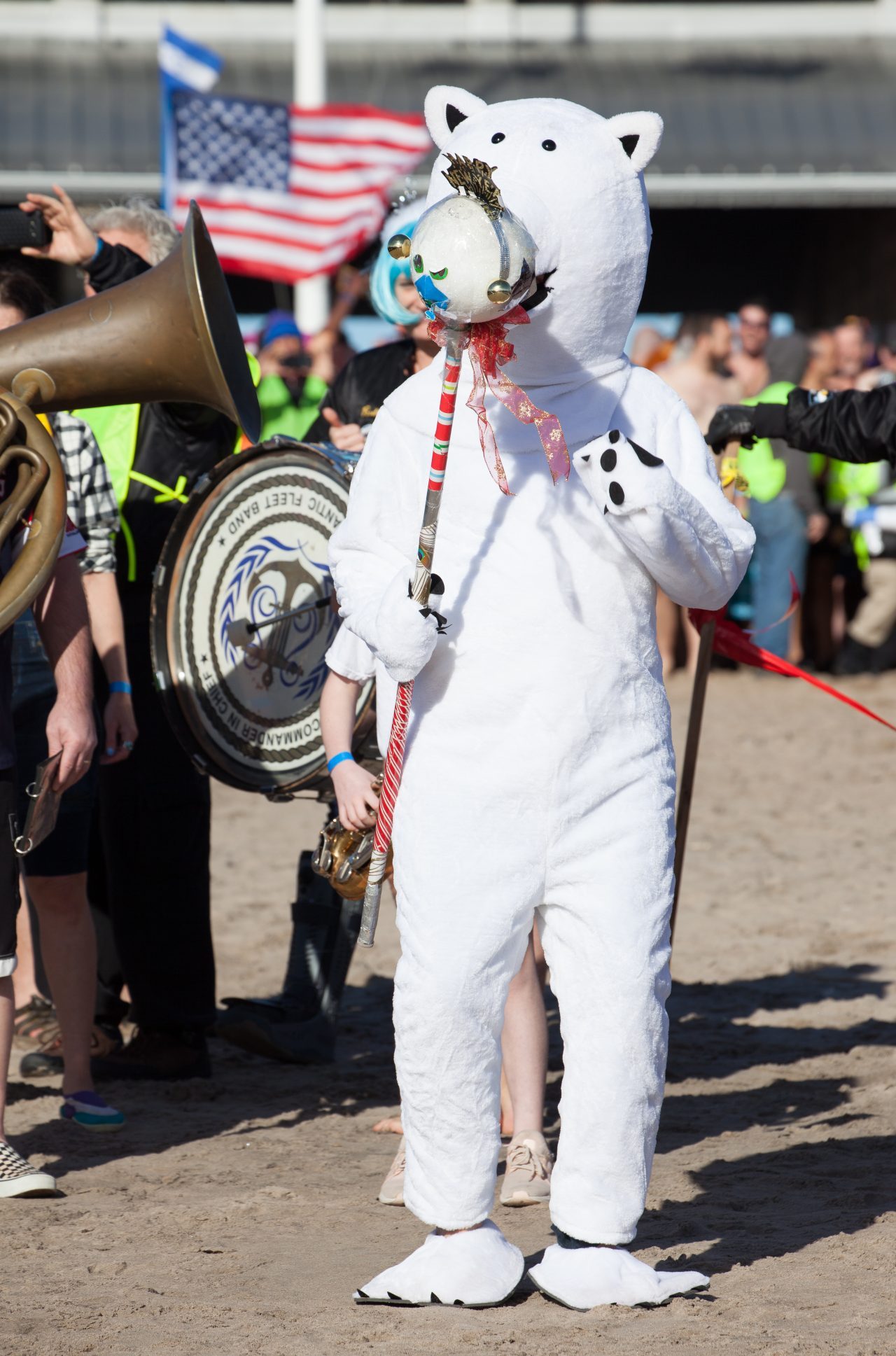 Coney island, Brooklyn. New York City. Tuesday, January 1, 2019 - Today was the New Year’s Day Polar Bear Plunge at Coney Island, New York City. The temperature was more than 50 degrees today. Hundreds of people attended the event. Credit: Photo by LoveIsAmor.com