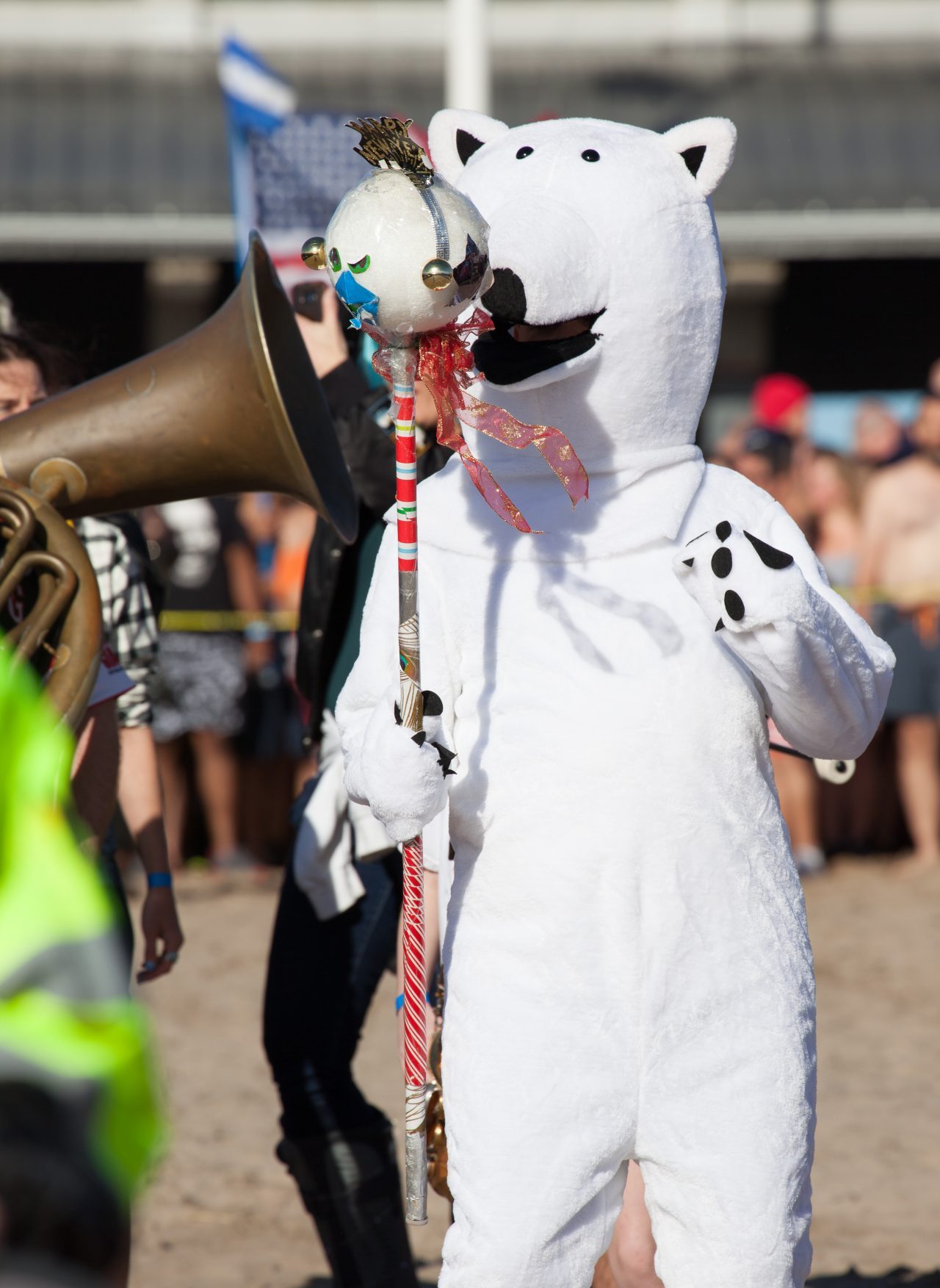 Coney island, Brooklyn. New York City. Tuesday, January 1, 2019 - Today was the New Year’s Day Polar Bear Plunge at Coney Island, New York City. The temperature was more than 50 degrees today. Hundreds of people attended the event. Credit: Photo by LoveIsAmor.com