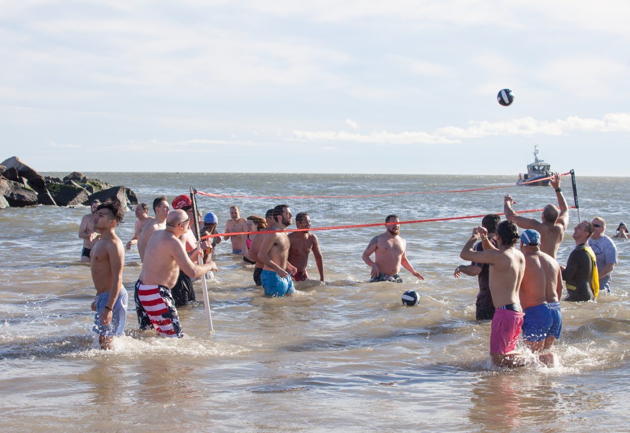 Coney island, Brooklyn. New York City. Tuesday, January 1, 2019 - Today was the New Year’s Day Polar Bear Plunge at Coney Island, New York City. The temperature was more than 50 degrees today. Hundreds of people attended the event. Credit: Photo by LoveIsAmor.com