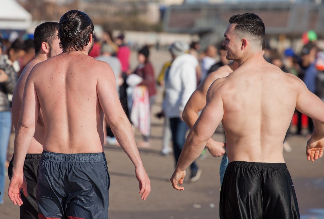 Coney island, Brooklyn. New York City. Tuesday, January 1, 2019 - Today was the New Year’s Day Polar Bear Plunge at Coney Island, New York City. The temperature was more than 50 degrees today. Hundreds of people attended the event. Credit: Photo by LoveIsAmor.com