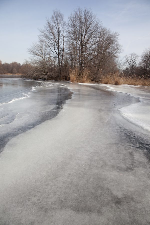 Brooklyn, New York City. Saturday, February 2, 2019 - Most of the lake in Prospect Park is frozen. Credit: Photo by LoveIsAmor.com
