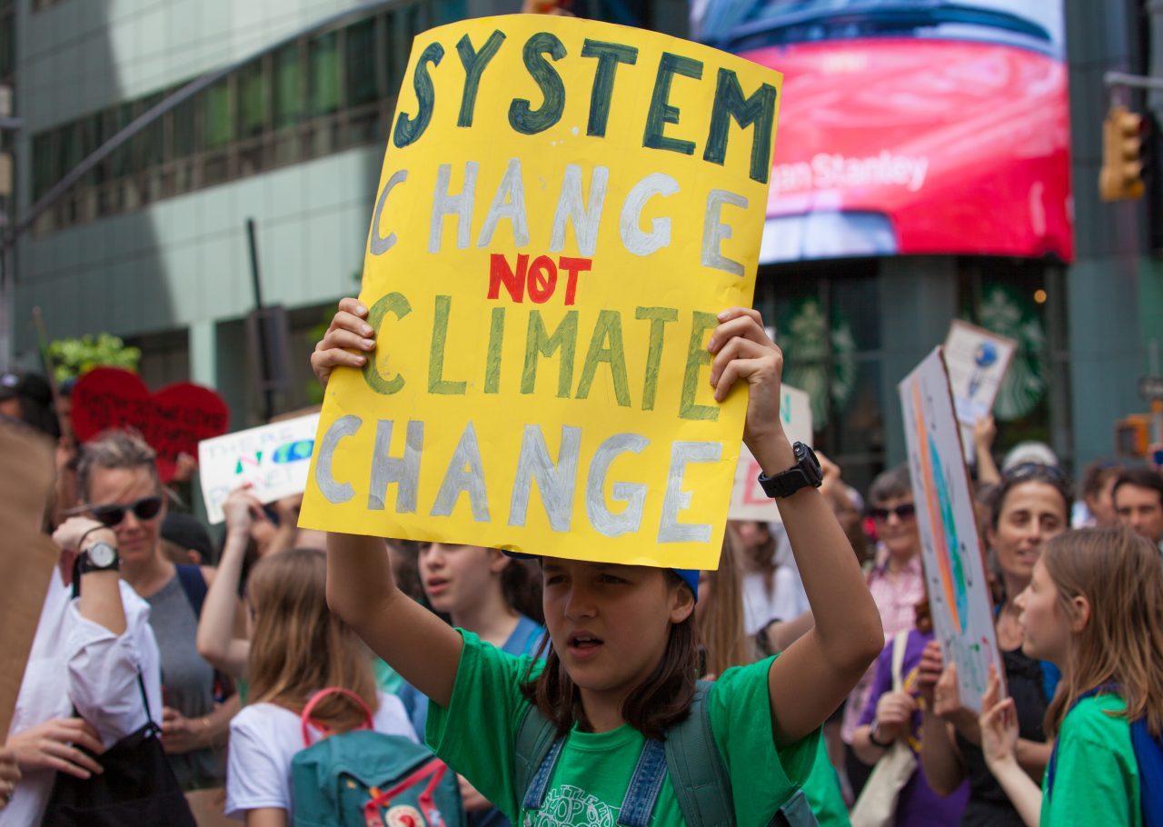 Friday, May 24th, 2019. New York City - Today was the 2nd Global Climate Strike. Hundreds of students, some teachers, parents and other people gathered at Columbus Circle and then marched to Times Square in Manhattan. They demanded that “NYC Mayor (and U. S. presidential candidate) Bill de Blasio follow the UK, Ireland and countless cities around the world who have declared a Climate Emergency.” More than 1 million students, teachers, parents, politicians and other people from around the world went on strike in protest of the climate crisis. Credit: Photo by LoveIsAmor.com
