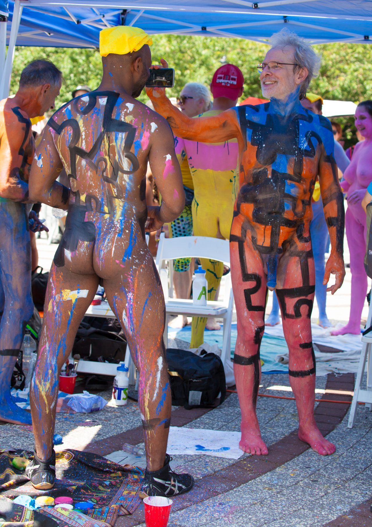 Saturday, July 20, 2019. New York City – Today was the Bodypainting Day 2019. The event was organized by Human Connection Arts. This was the 6th annual event and it was at the Maria Hernandez Park. The park is in the artistic mecca of Bushwick in Brooklyn, NYC. Photo credit: "Photo by LoveIsAmor.com"