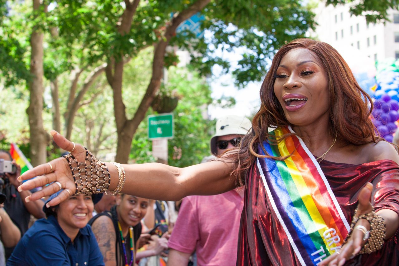 Sunday, June 30th, 2019. New York City - Grand Marshal. Dominique Jackson (Elektra), cast member of POSE at the NYC Pride March. POSE is a dance musical, set in the 1980s, that explores the juxtaposition of life and society in New York: the ball culture world, the rise of the Trump era, and the downtown social and literary scene. The 50th anniversary of the Stonewall Rebellion was on Friday, June 28th, 2019. People from around the world came to New York City to celebrate. Credit: Photo by LoveIsAmor.com