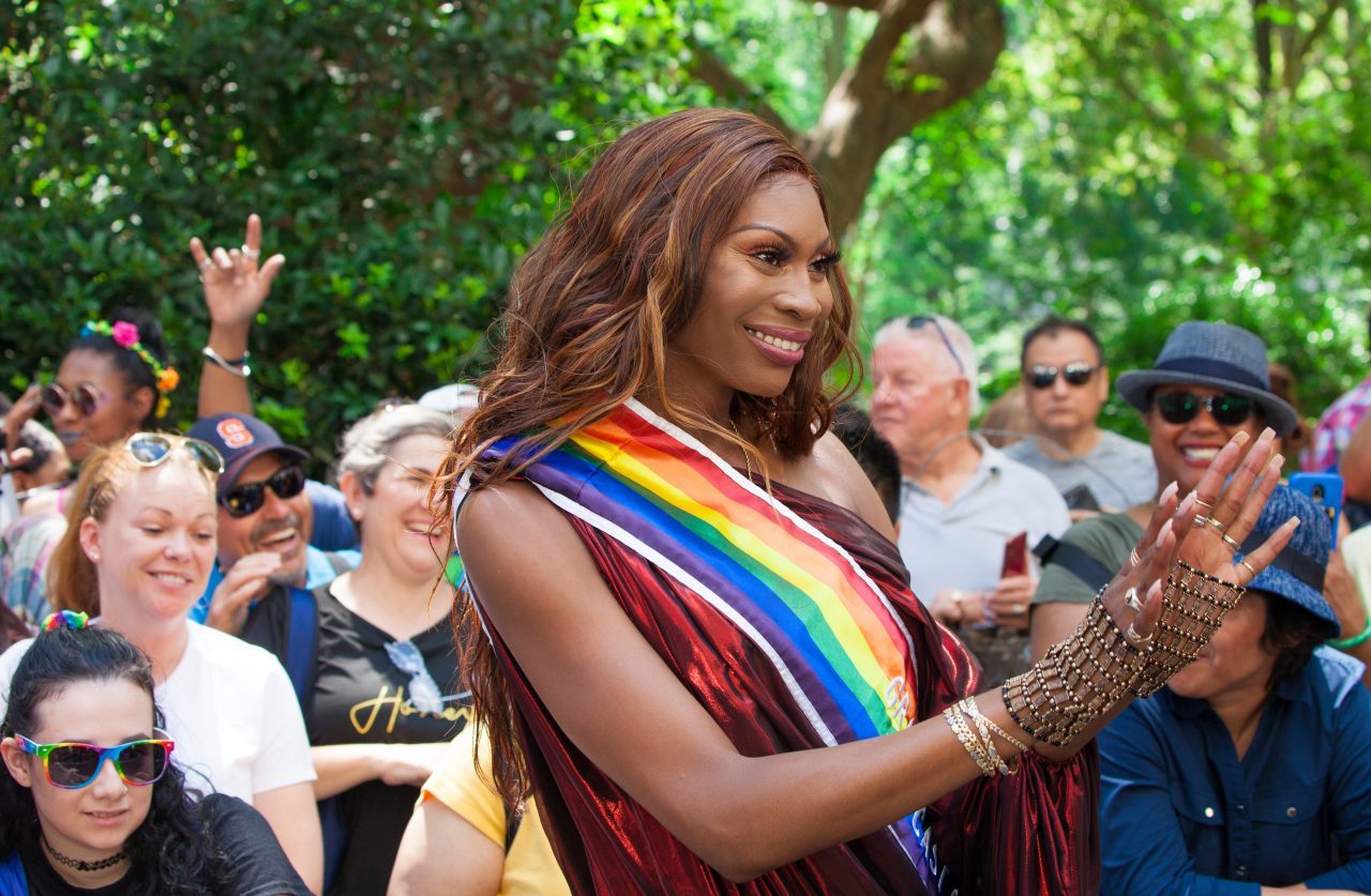 Sunday, June 30th, 2019. New York City - Grand Marshal. Dominique Jackson (Elektra), cast member of POSE at the NYC Pride March. POSE is a dance musical, set in the 1980s, that explores the juxtaposition of life and society in New York: the ball culture world, the rise of the Trump era, and the downtown social and literary scene. The 50th anniversary of the Stonewall Rebellion was on Friday, June 28th, 2019. People from around the world came to New York City to celebrate. Credit: Photo by LoveIsAmor.com